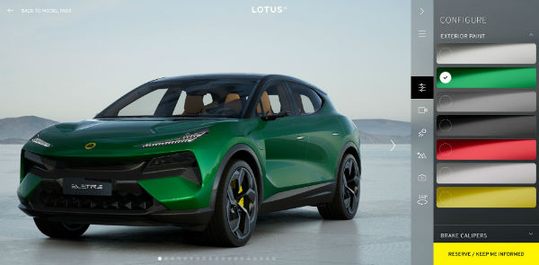 Lotus Eletre Configurator